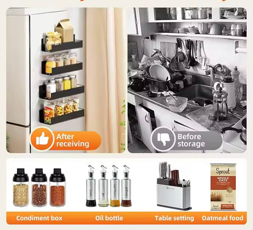 MagnaRack™ Magnetic Fridge Organizer (4-Pack)